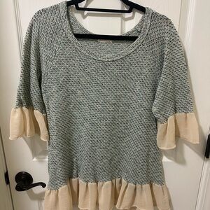 Curio Women’s XL Blue/Green/Black blouse
